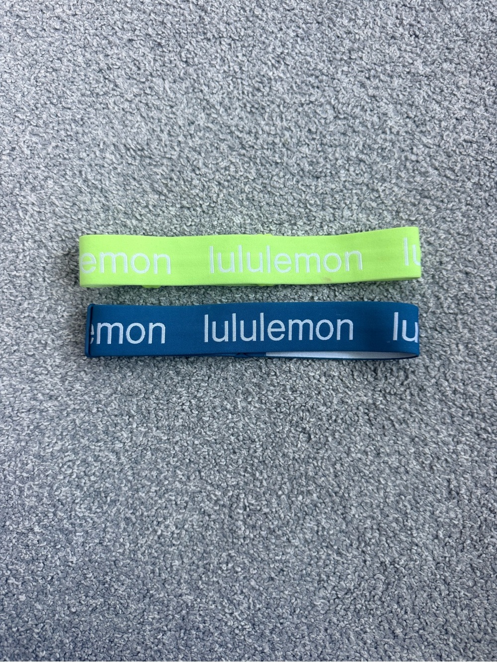 lululemon athletica Elastic Headbands - Neon Yellow & Blue
